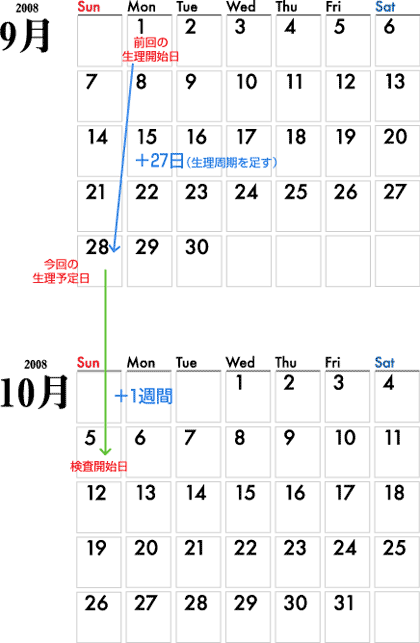 生理予定日計算