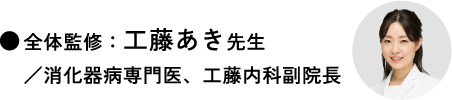 ●全体監修：工藤あき先生／消化器病専門医、工藤内科副院長