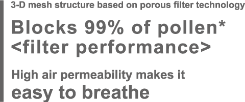 High air permeability makes it easy to breathe